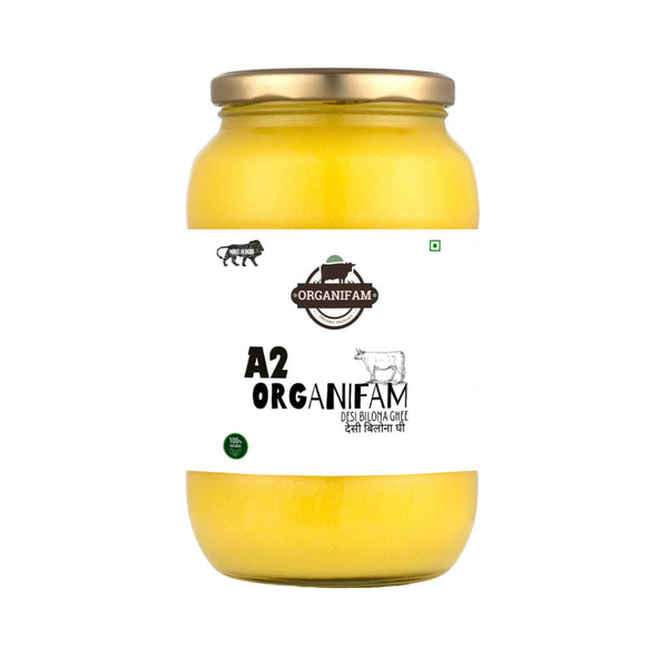ORGANIFAM Cow Desi Organic Ghee (A2) - Premium Quality 450ML - Organifam